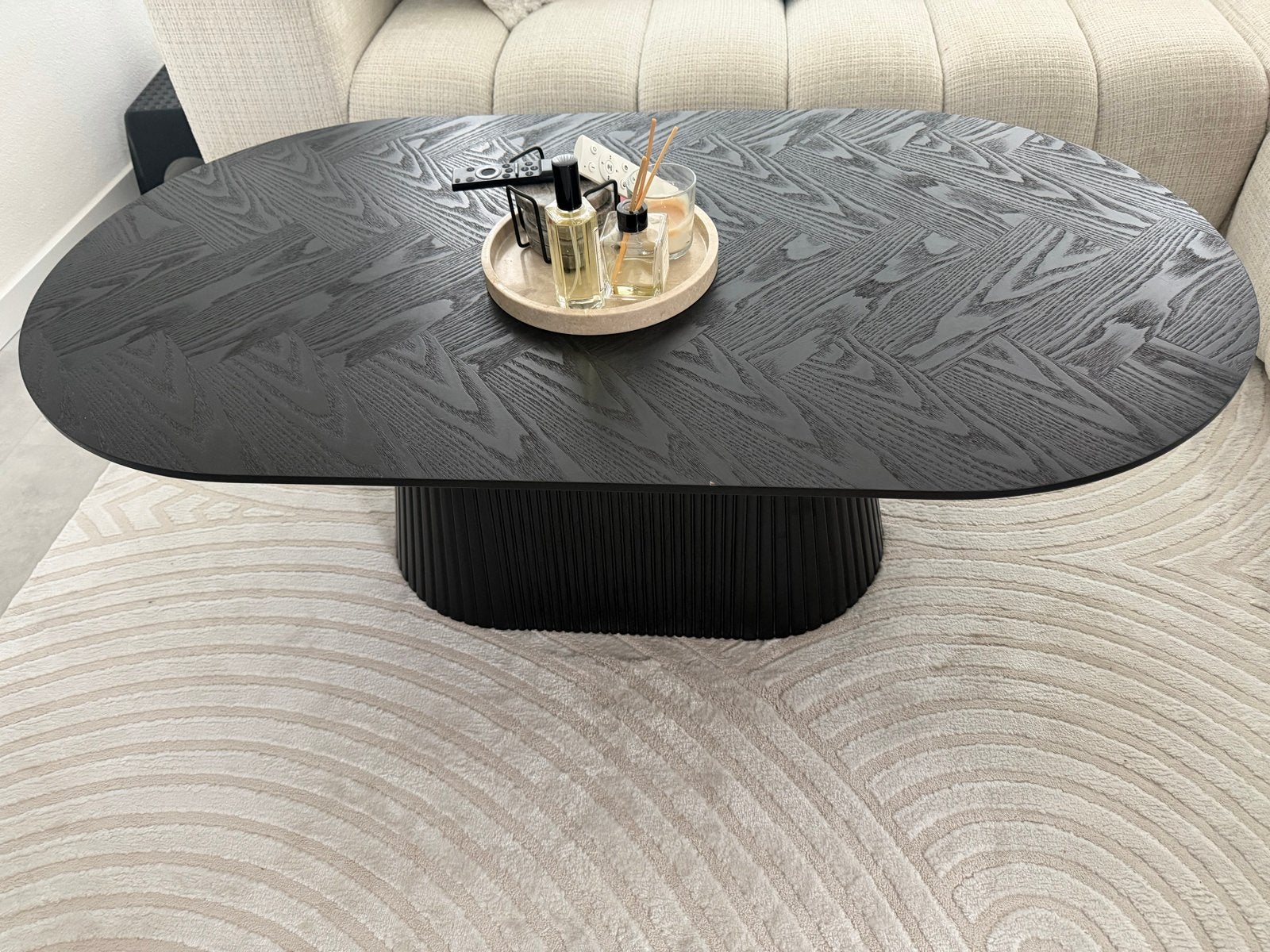 Japandi Style salontafel, Ophalen, 50 – 75, Gebruikt, 100 tot 150 cm