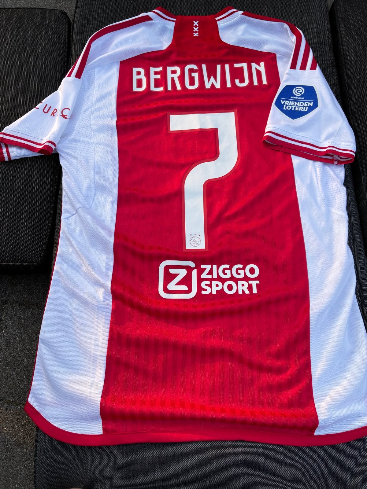 Matchworn shirt Steven Bergwijn Ajax - met LOA!, Maat M, Ophalen of Verzenden, Gebruikt, Shirt