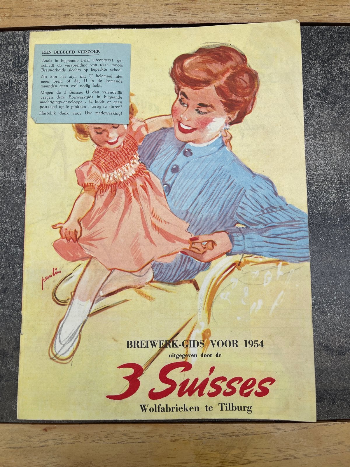 Breiwerkgids 1954 - 3 Suisses Wolfabrieken Tilburg, Ophalen of Verzenden, Gelezen, Catalogus