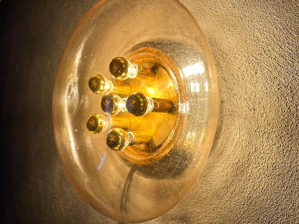 Vintage Glashütte Limburg plafondlamp, Niet ingevuld, Mid century, Niet ingevuld, Zo goed als nieuw