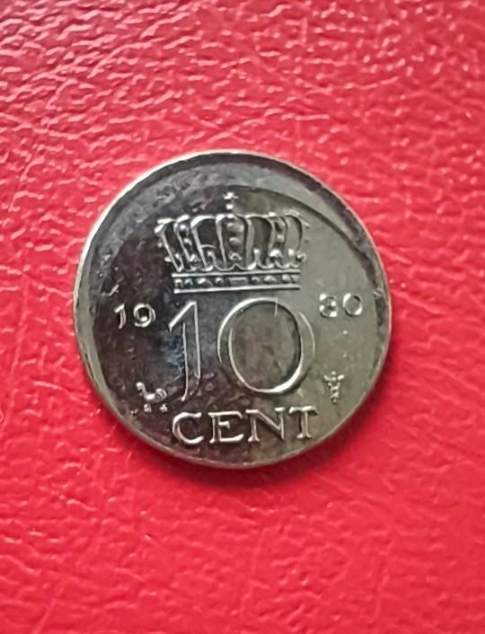 Misdruk Juliana Dubbeltje 1980, Ophalen of Verzenden, Overige landen, 10 cent