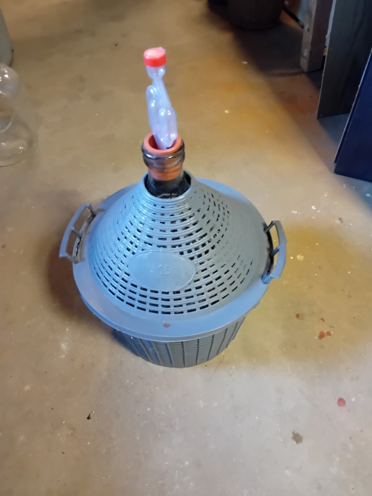 Grote glazen flessen (demijohns) voor wijn/bier maken, Ophalen, Gebruikt