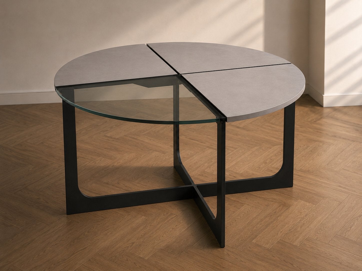 Unieke Minotti stijl eettafel - 140cm, Ophalen, Gebruikt, 100 tot 150 cm, Rond