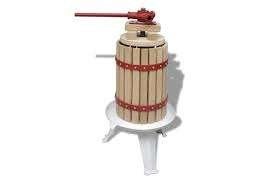Fruitpers wijnpers juicer pers 6 Liter RVS GRATIS BEZORGD!, Overige typen, Verzenden, Hout, Nieuw