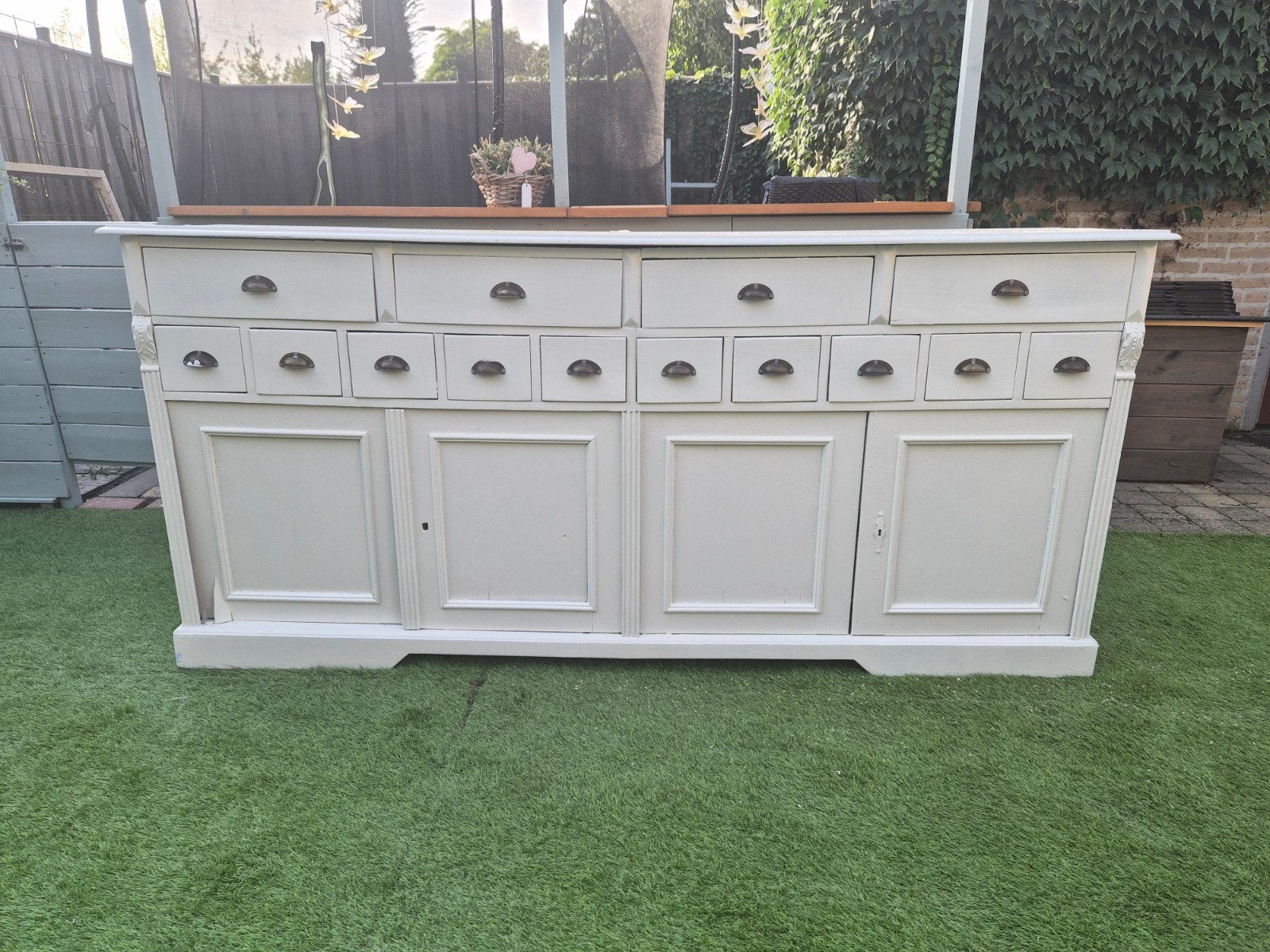 Handgemaakt Antiek grenen dressoir voor buiten, Antiek en Kunst, Ophalen