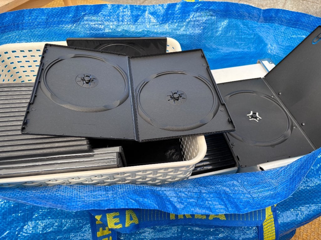 Cd en dvd hoesjes, zwart, dun, Cd's en Dvd's, Alle leeftijden, Ophalen, Zo goed als nieuw