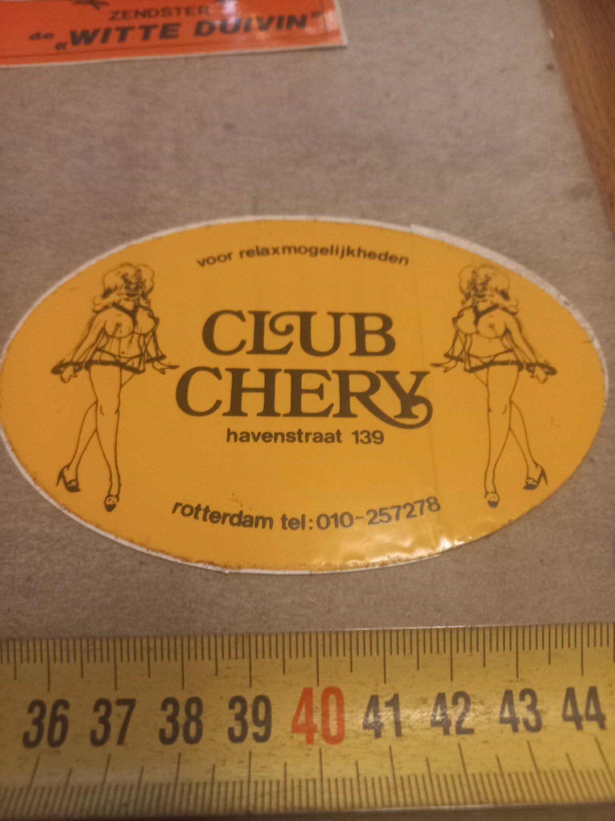 Vintage Club Chery Sticker Rotterdam, Ophalen of Verzenden, Gebruikt