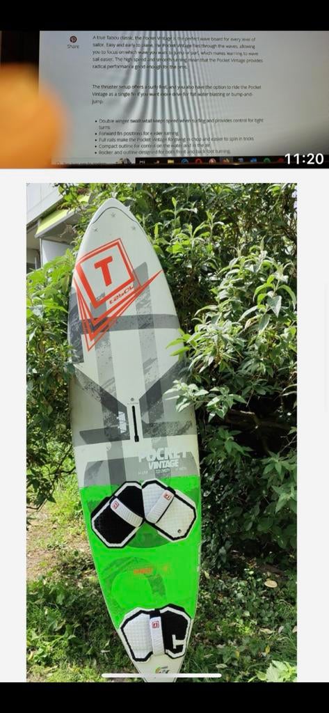 Tabou Pocket Vintage surfboard, Ophalen, Zo goed als nieuw
