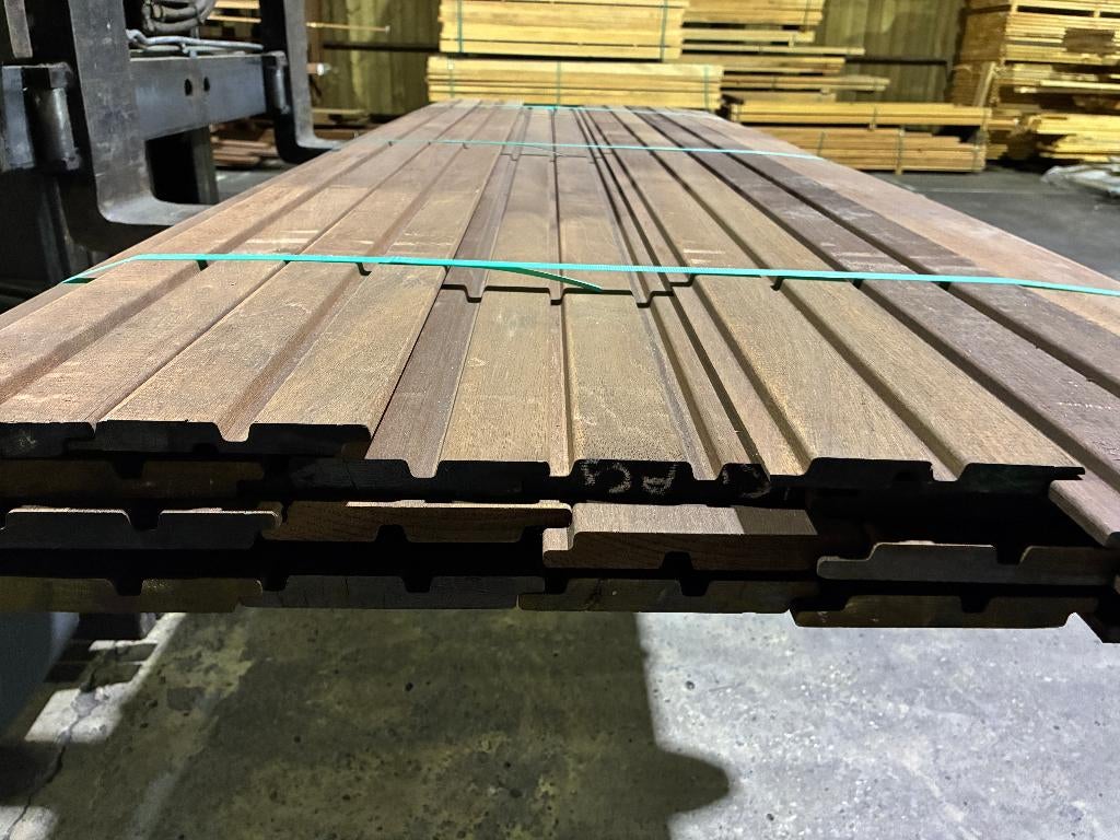 channelsiding-rabatdelen- Hardhout-Noa Meranti-18x126mm, Ophalen, Overige typen, Nieuw, Hardhout