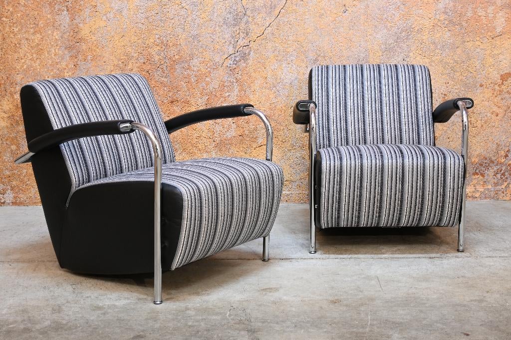 ZGANieuw 2 stoffen Leolux Scylla design fauteuils