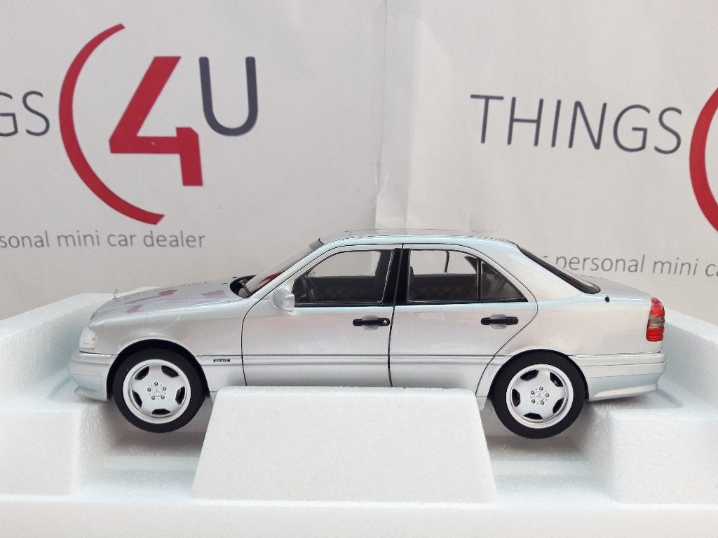 Norev 1:18 Mercedes-Benz C36 AMG W202 1993 zilver nieuw, Ophalen of Verzenden, Nieuw, Auto, Norev