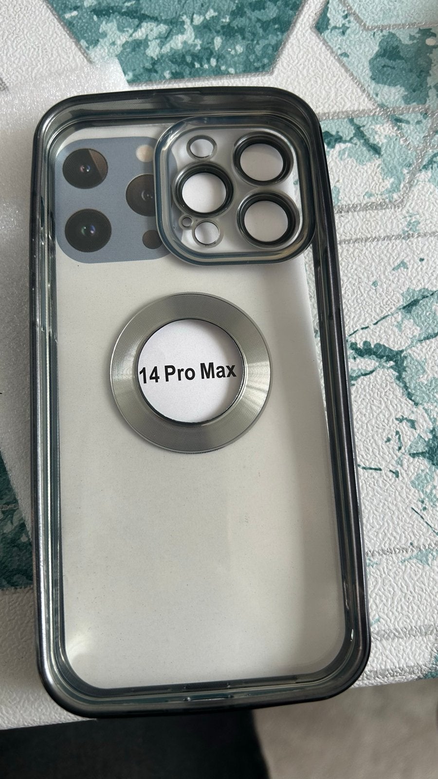 Foto 2 van Transparant iPhone 14 Pro Max hoesje met camera bescherming