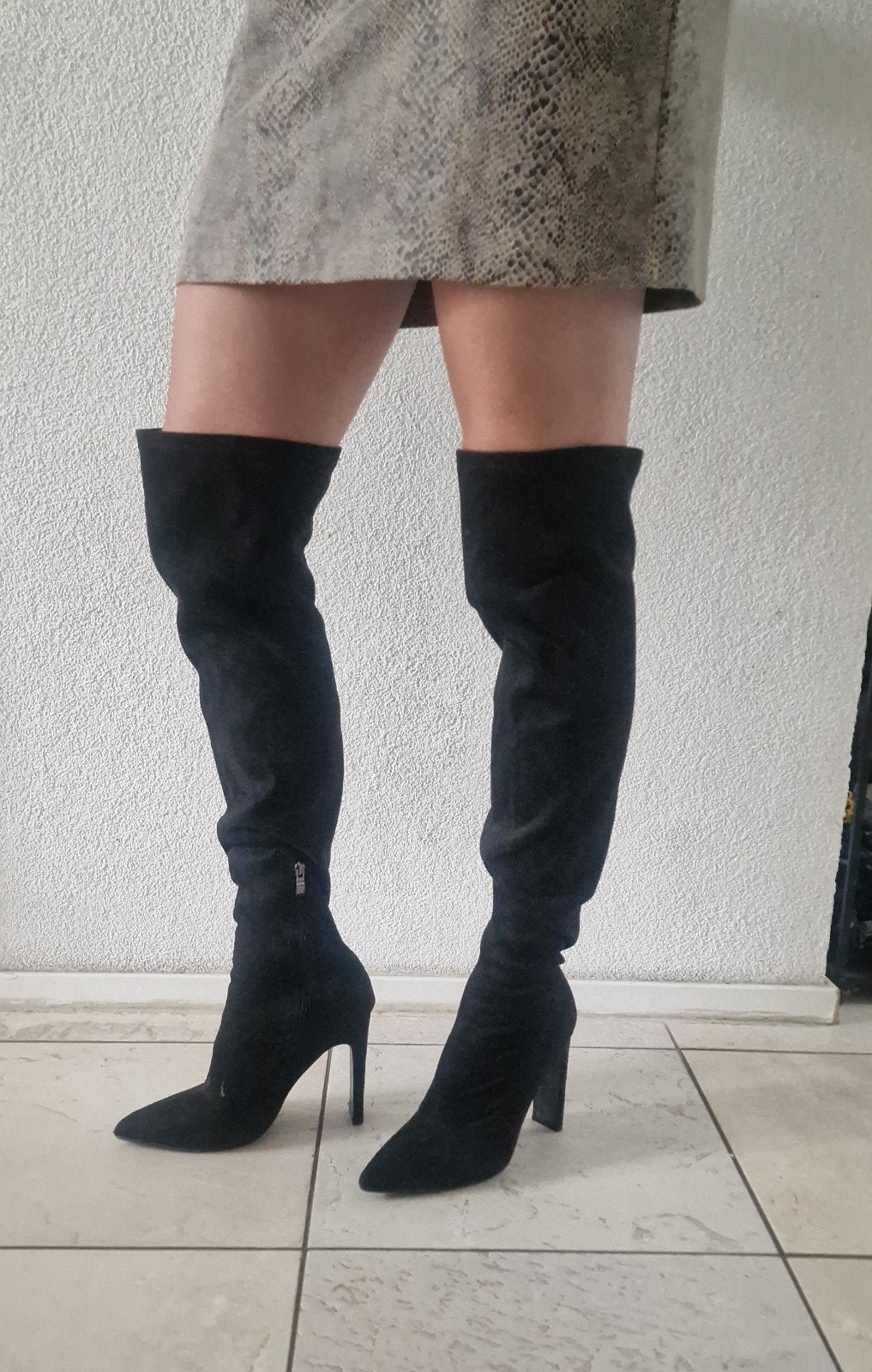 Zwarte Overknee Laarzen met Hoge Hak, Ophalen of Verzenden, Nieuw, Zwart, Hoge laarzen