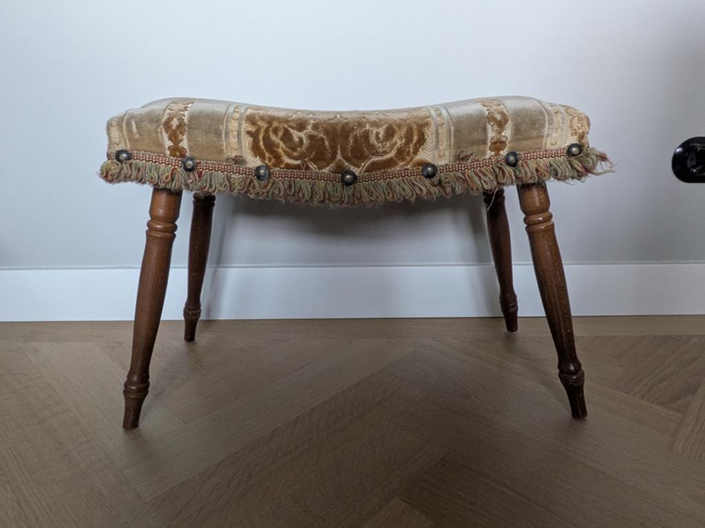 Vintage kruk/voetenbankje, Ophalen of Verzenden, Gebruikt, Hout