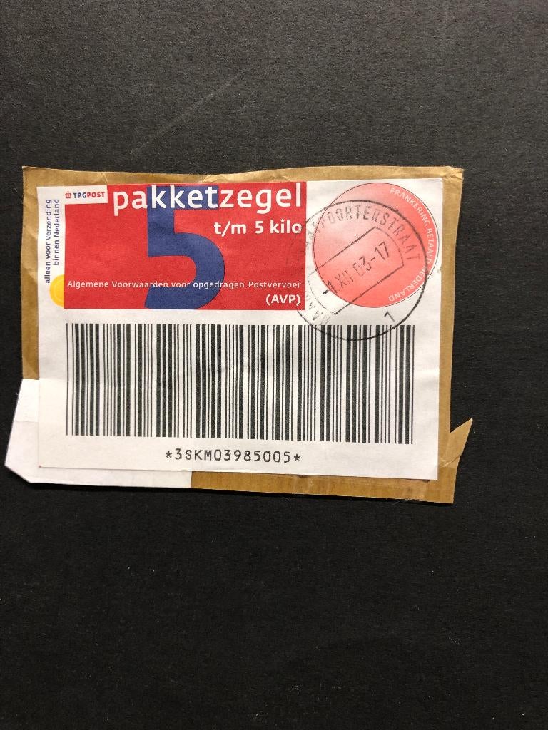 Nederland Pakketzegel t/m 5 kilo gestempeld, Ophalen of Verzenden, Na 1940, Gestempeld