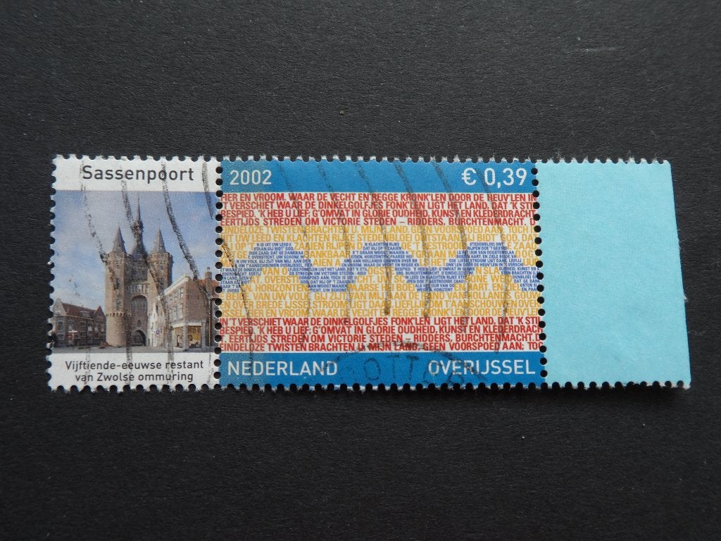 2002 NVPH 2074V: Provincievel Overijssel, Sassenpoort., Ophalen of Verzenden, Na 1940, Gestempeld