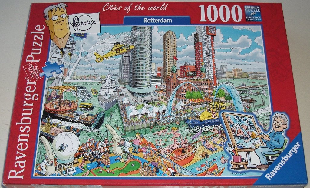 Puzzel *** ROTTERDAM *** 1000 stukjes Cities of the World, Hobby en Vrije tijd, Ophalen of Verzenden, 500 t/m 1500 stukjes, Gebruikt