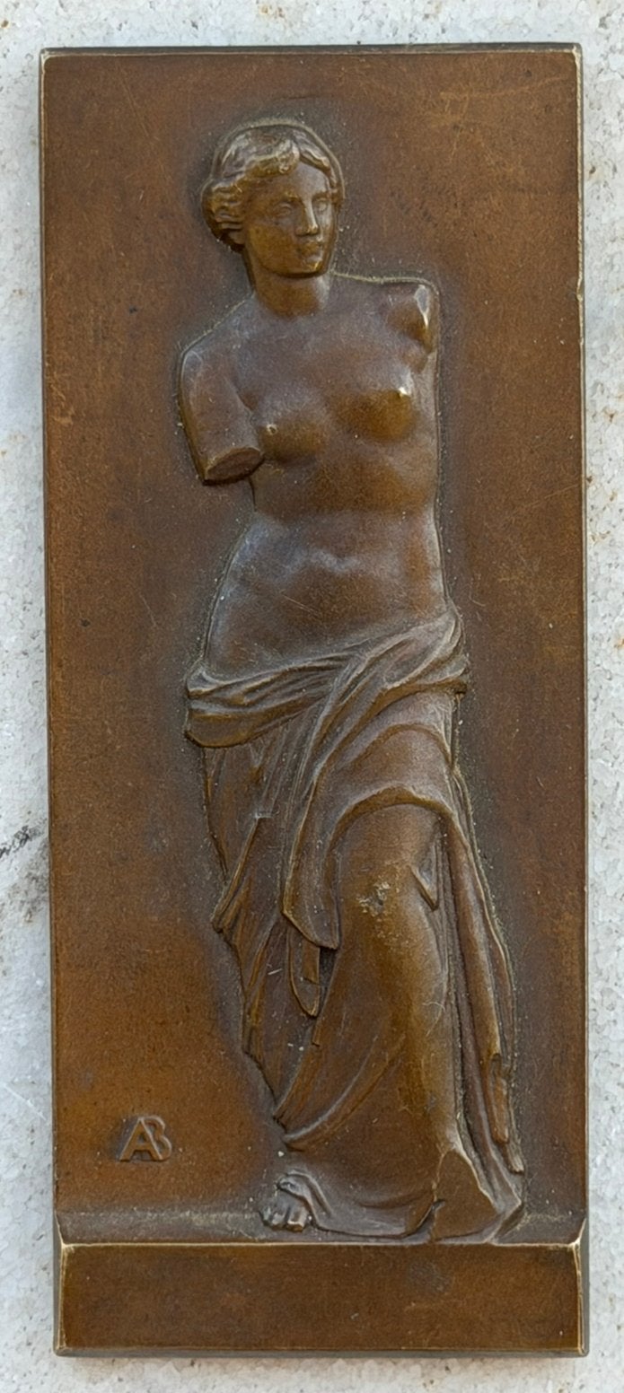 Bronzen penning Venus van Milo of Aphrodite, Verzenden, Brons