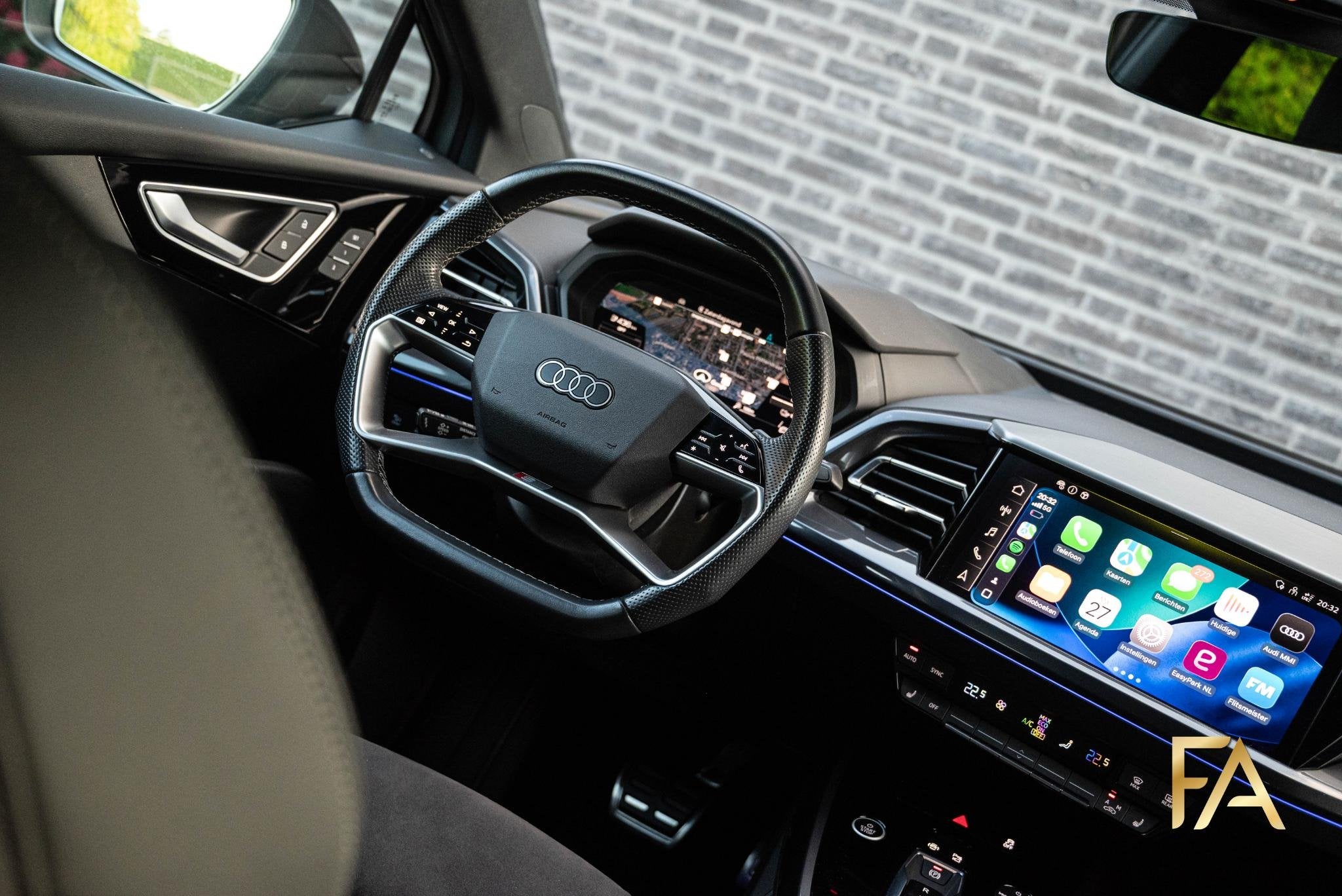 Audi Q4 e-tron 50 quattro S edition 77 kWh Panodak|Sline|kie, Auto's, Automaat, Zwart, 2135 kg, 450 min