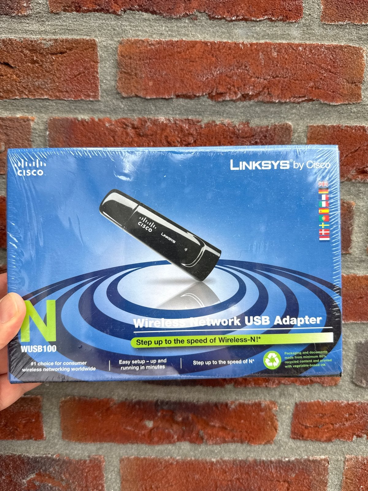 Linksys by Cisco WUSB100 Wireless-N USB Adapter, Computers en Software, Routers en Modems, Nieuw, Ophalen of Verzenden