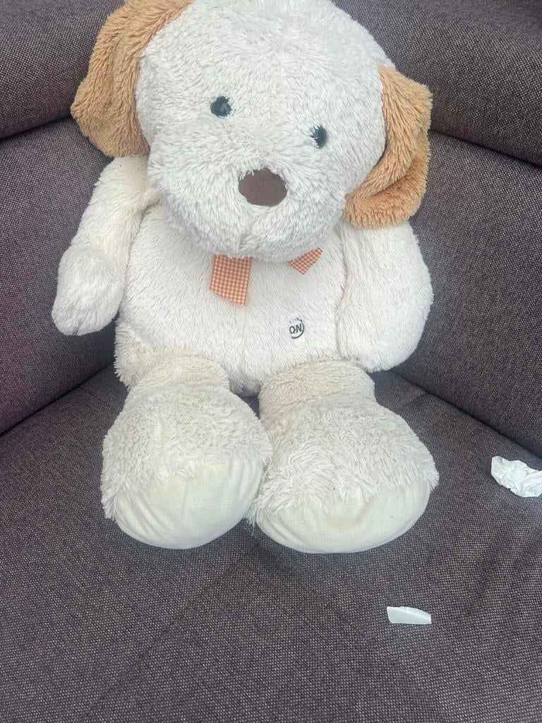 Grote zachte knuffelhond van Sunkid, Overige merken, Overige karakters, Middelgroot (20 tot 80 cm), Wit