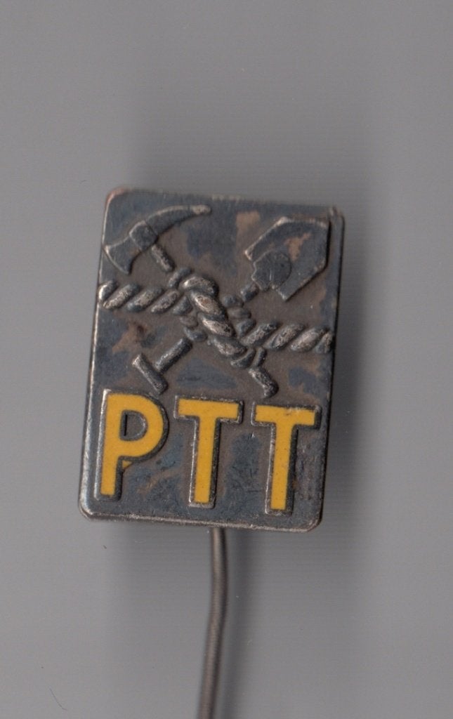 PTT emaille Schep Hamer Brandweer speldje, Gebruikt, Niet vindbaar, Niet vindbaar, Speldje of Pin