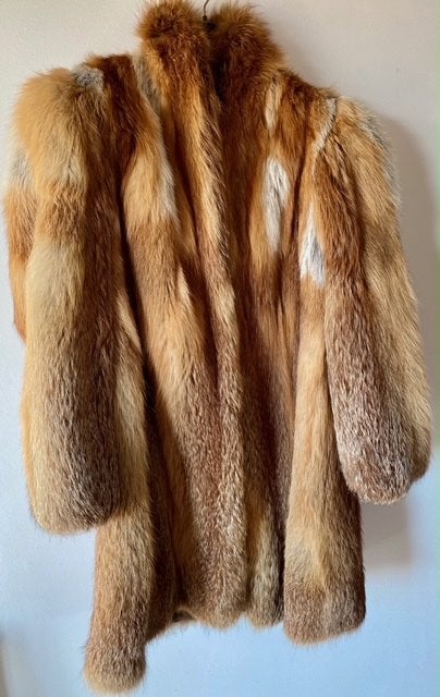 Vintage Bont Mantel, Ophalen of Verzenden, Zo goed als nieuw, Maat 38/40 (M)