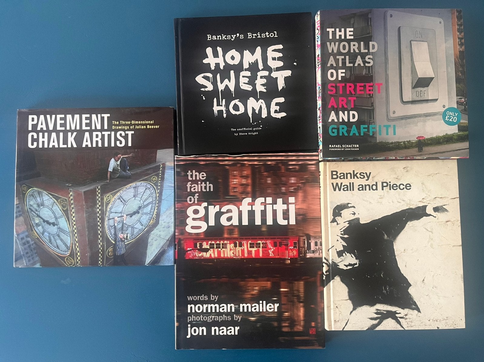 5 street art boeken: graffiti, chalk, Banksy, Beever, Ophalen of Verzenden, Zo goed als nieuw, Overige onderwerpen