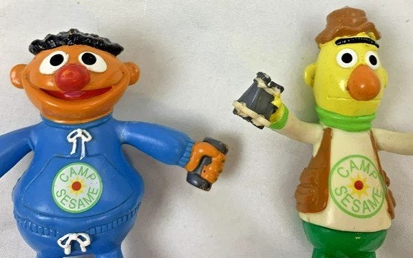 Ernie en Bert Camp Sesame Buigfiguren Sesamstraat Vintage, Verzamelen, Coolsingel 104, 3011 AG Rotterdam, Netherlands, Verzenden