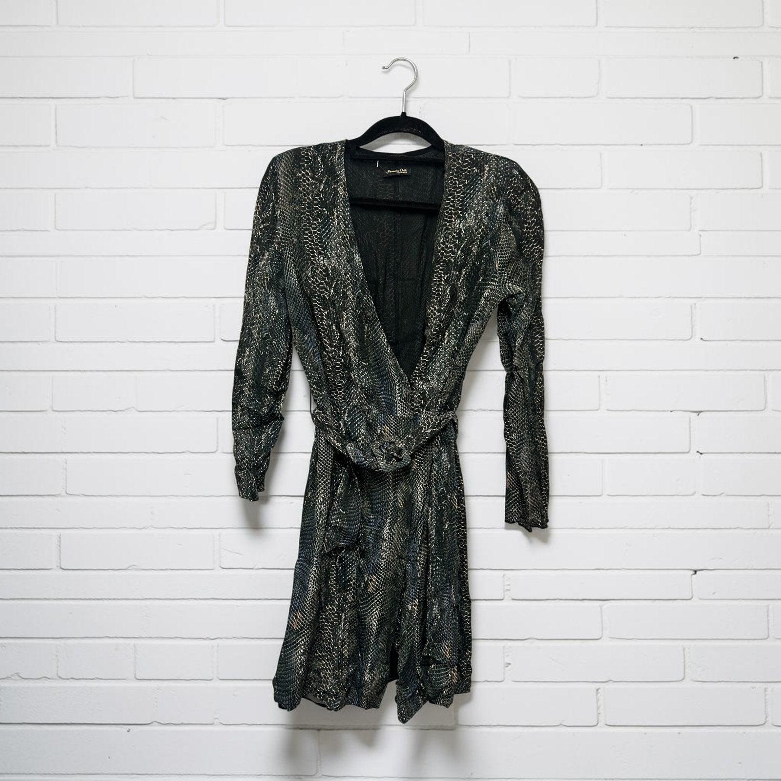 Massimo Dutti Jurk Maat 36 Grijs Paars Slangenprint Mini, Verzenden, Md, Md, Maat 36 (S)