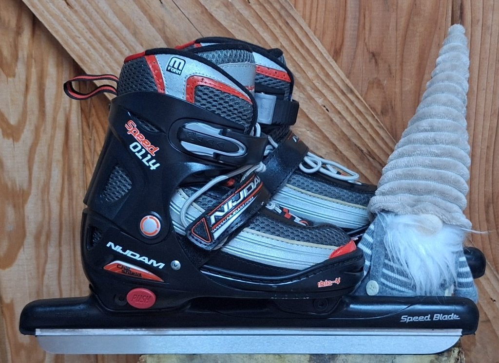 NIJDAM verstelbare schaatsen combinoren mt 34-37 GESLEPEN, Combinoren, Ophalen of Verzenden, Zo goed als nieuw, Nijdam