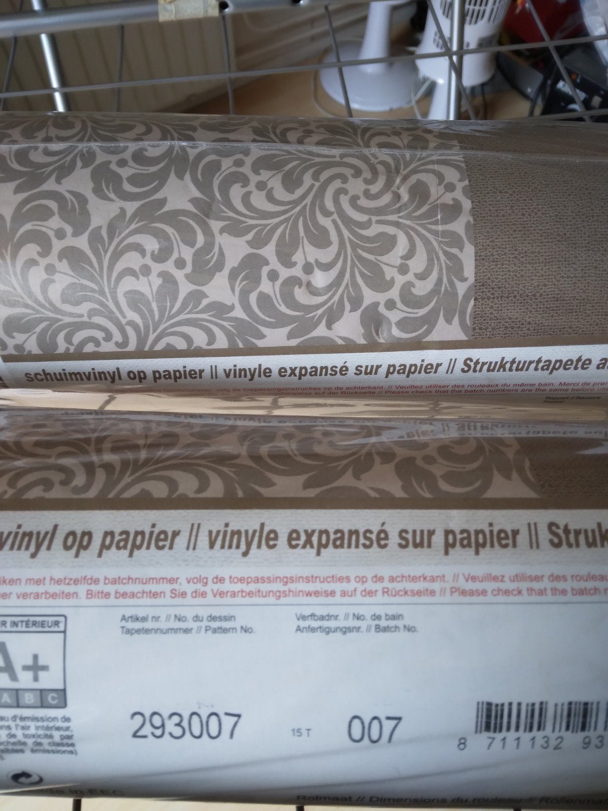Schuimvinyl op papier - Structuurtapete - Beige/Bruin, Huis en Inrichting, Stoffering | Behang, Beige, Bruin, Ophalen