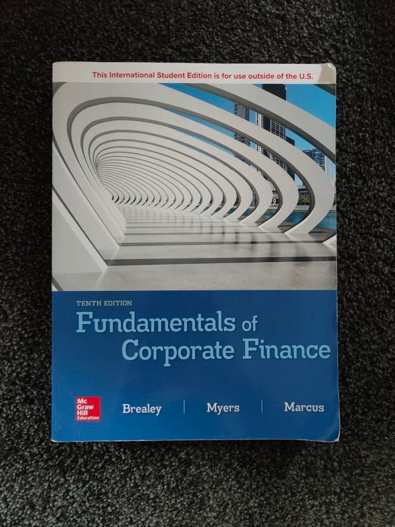 Fundamentals of Corporate Finance - 10th Edition, Boeken, Zo goed als nieuw, Gamma, Brealey, Myers, Marcus, HBO