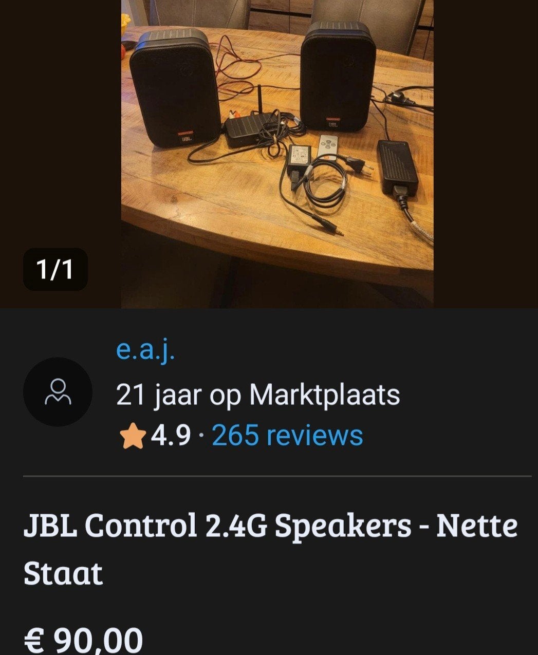 JBL Control 2.4G Draadloze Speakers - Nette Staat, Audio, Tv en Foto, Luidsprekers, Ophalen, Zo goed als nieuw, Minder dan 60 watt