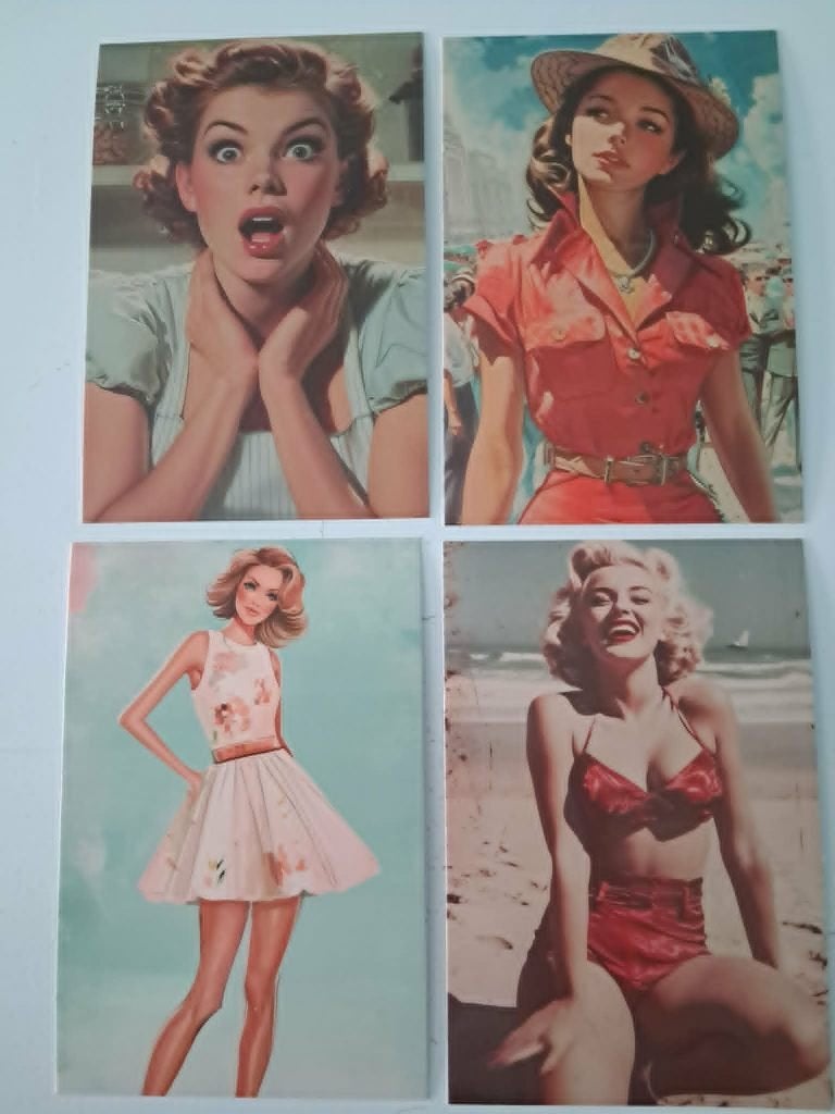 Div pin-up kaarten, Verzamelen, Ansichtkaarten | Themakaarten, Ongelopen, 1980 tot heden, Overige thema's, Ophalen