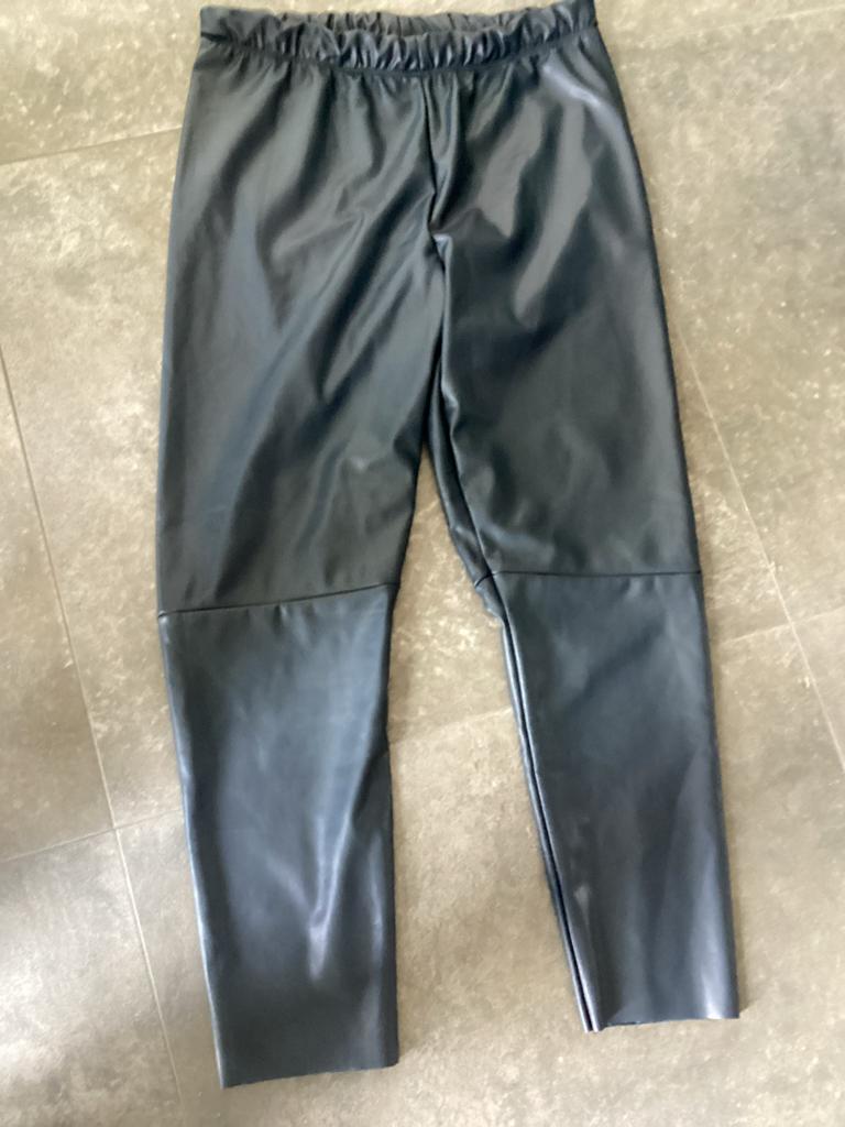 Penn&Ink Blauwe Faux Leren Broek Maat 42, Kleding | Dames, Blauw, Maat 42/44 (L), Ophalen of Verzenden, Zo goed als nieuw