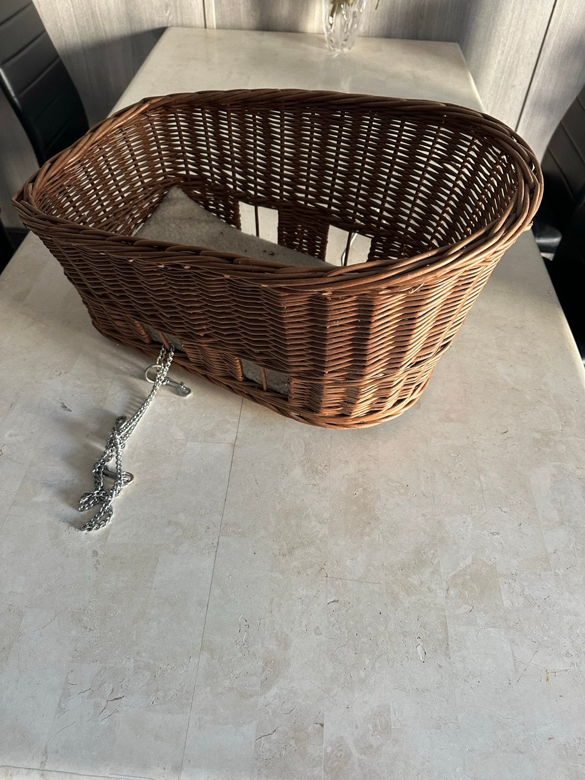 Rotan fietsmand, Ophalen, Gebruikt, Fietsmand