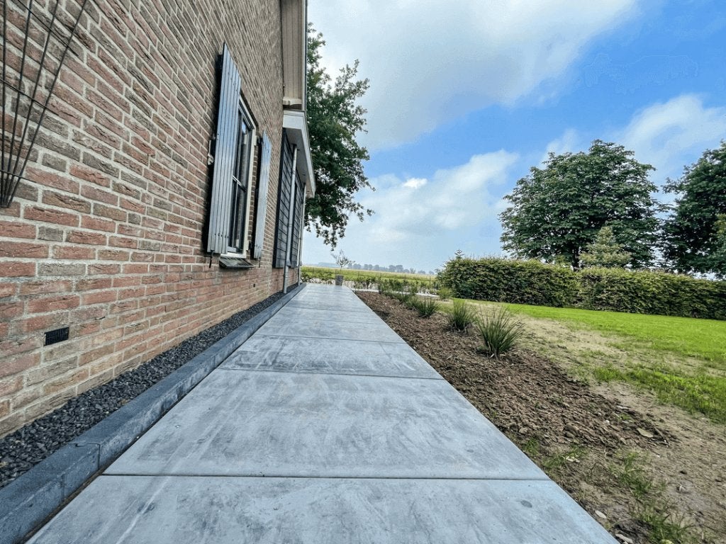 Betontegel Antraciet Paardenplaat legoblok Betonplaat, Verzenden, 60 cm of meer, Nieuw, 10 m² of meer