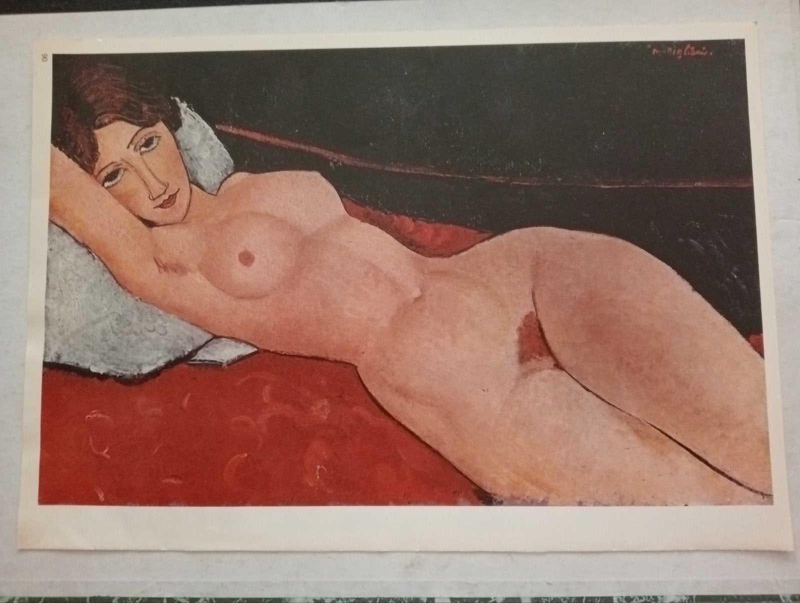 Amadeo Modigliani print 1976 naakt erotiek, Ophalen of Verzenden