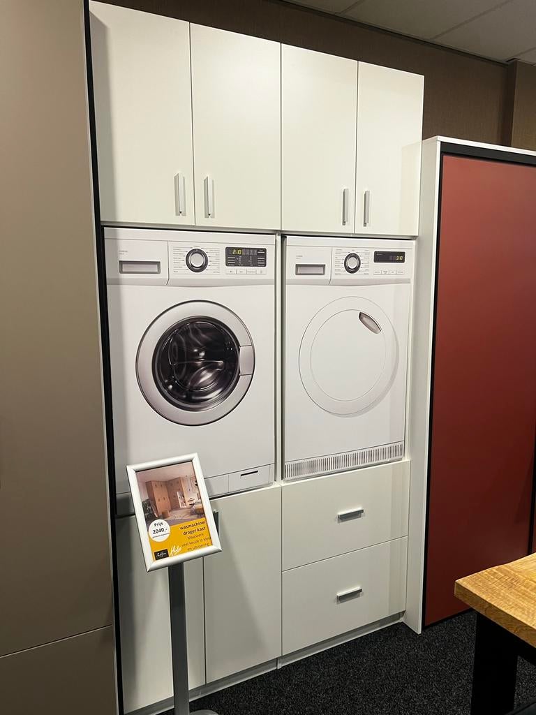 Wasmachine/Droger Kast, Ophalen, Overige materialen, 100 tot 150 cm, 200 cm of meer