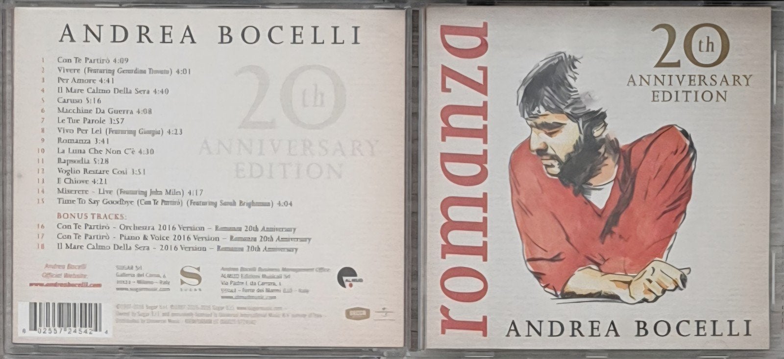 Andrea bocelli. (Nieuw), Ophalen of Verzenden, Zo goed als nieuw