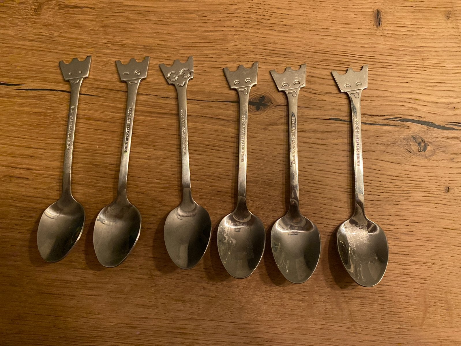 Kinderpostzegel lepeltjes 2019, 2021, 2022 - Set van 6, Antiek en Kunst, Ophalen of Verzenden