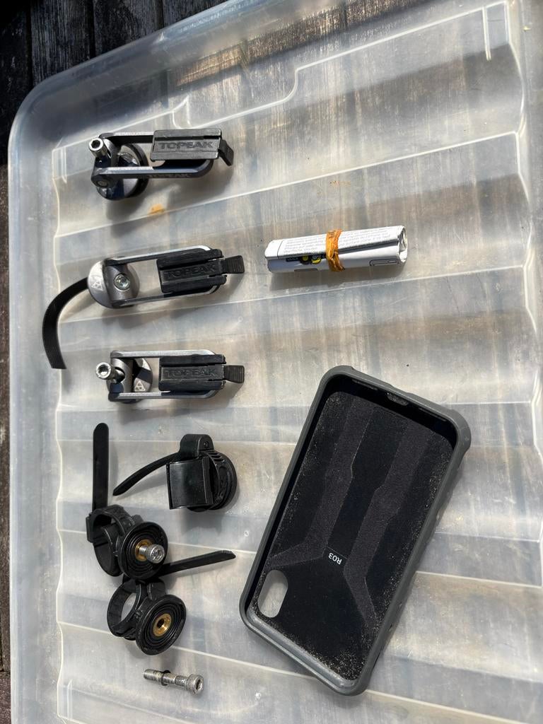 Topeak ridecase bevestiging + iPhone Xs hoesje, Ophalen of Verzenden, Gebruikt