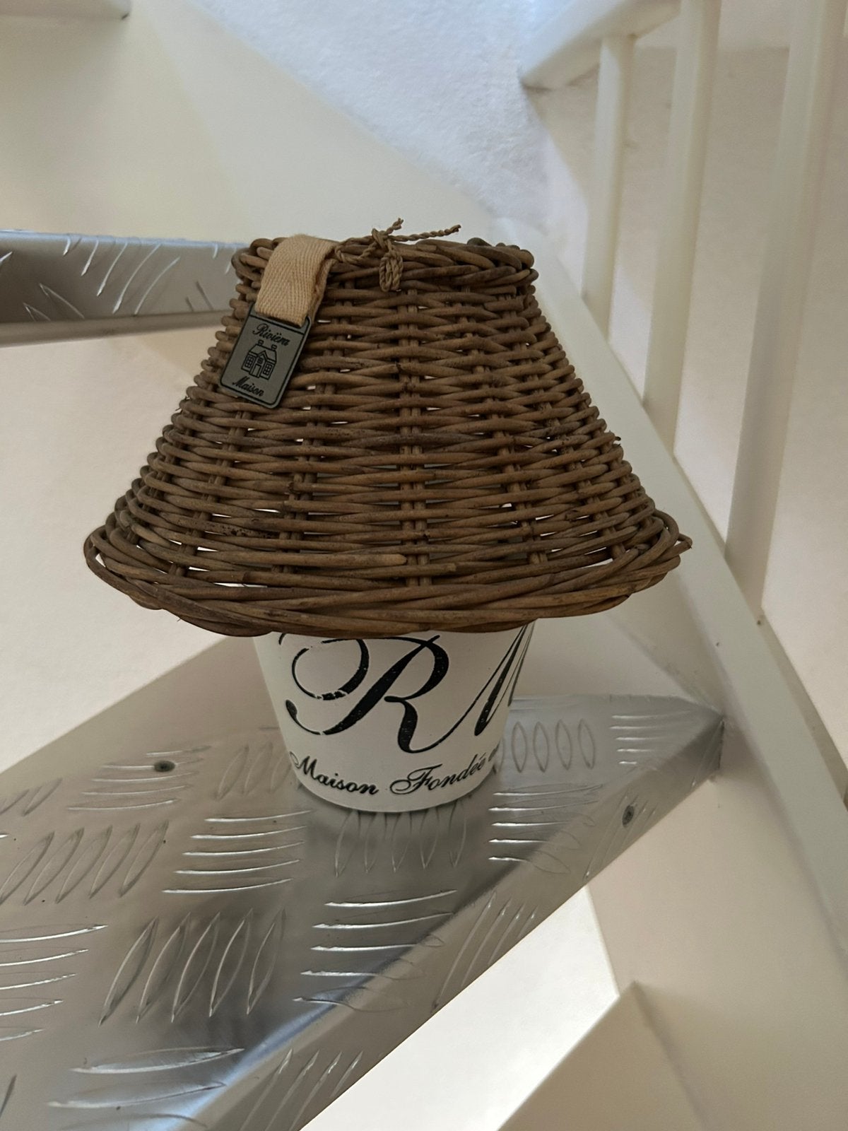 Rivièra Maison rotan theelicht, Ophalen of Verzenden, Gebruikt