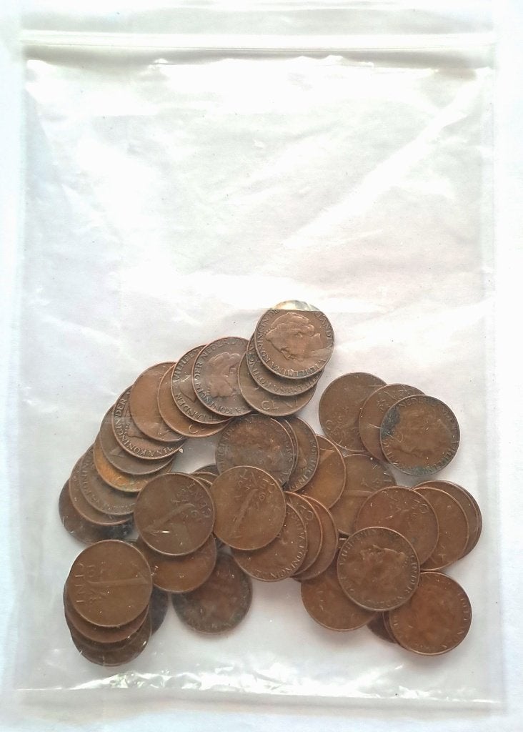 50 Nederlandse centen uit 1948 (kon. Wilhelmina), Ophalen of Verzenden, Koningin Wilhelmina, 1 cent