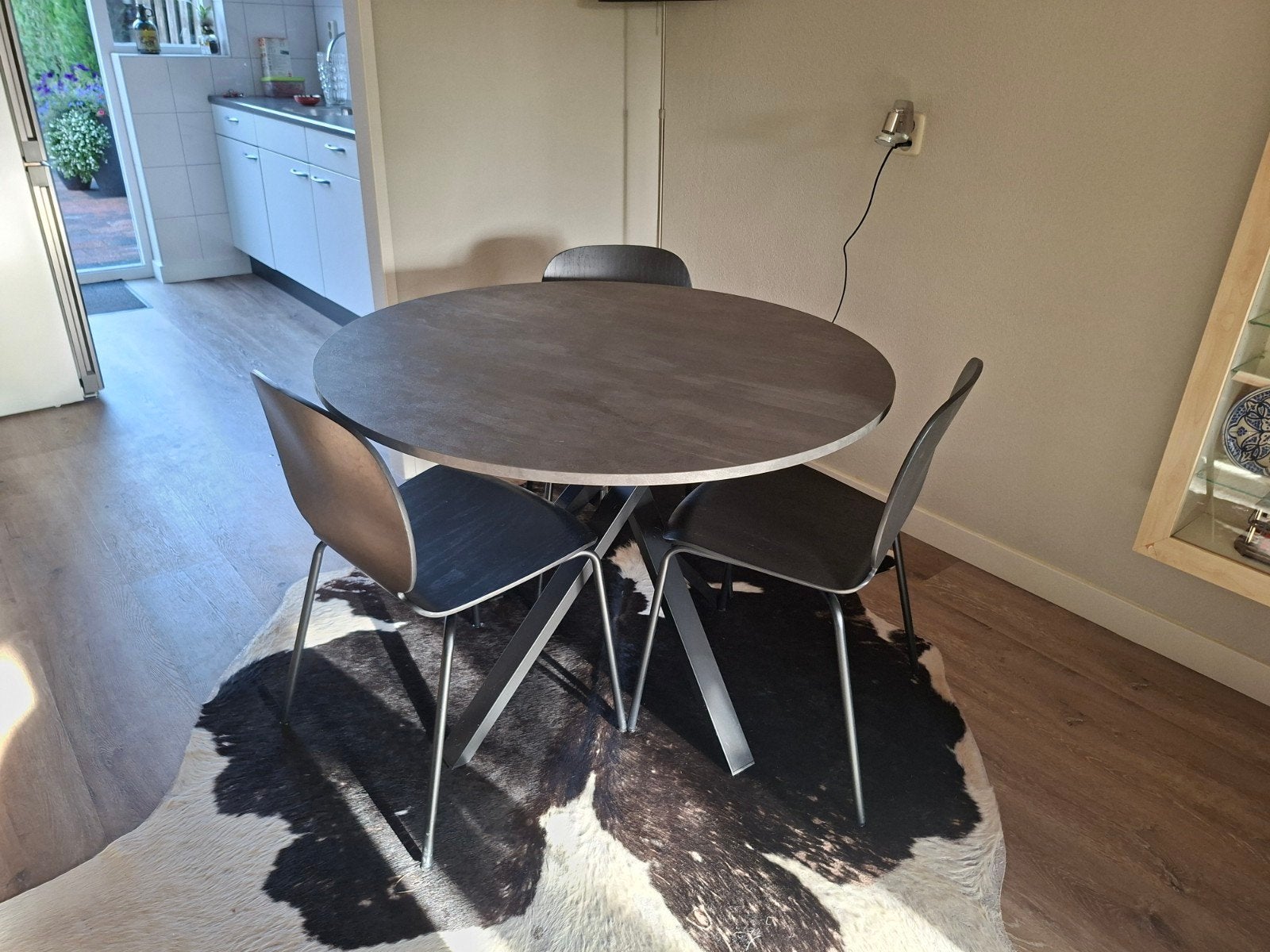 kleine eethoek, Huis en Inrichting, Ophalen, Rond, Zo goed als nieuw, 100 tot 150 cm