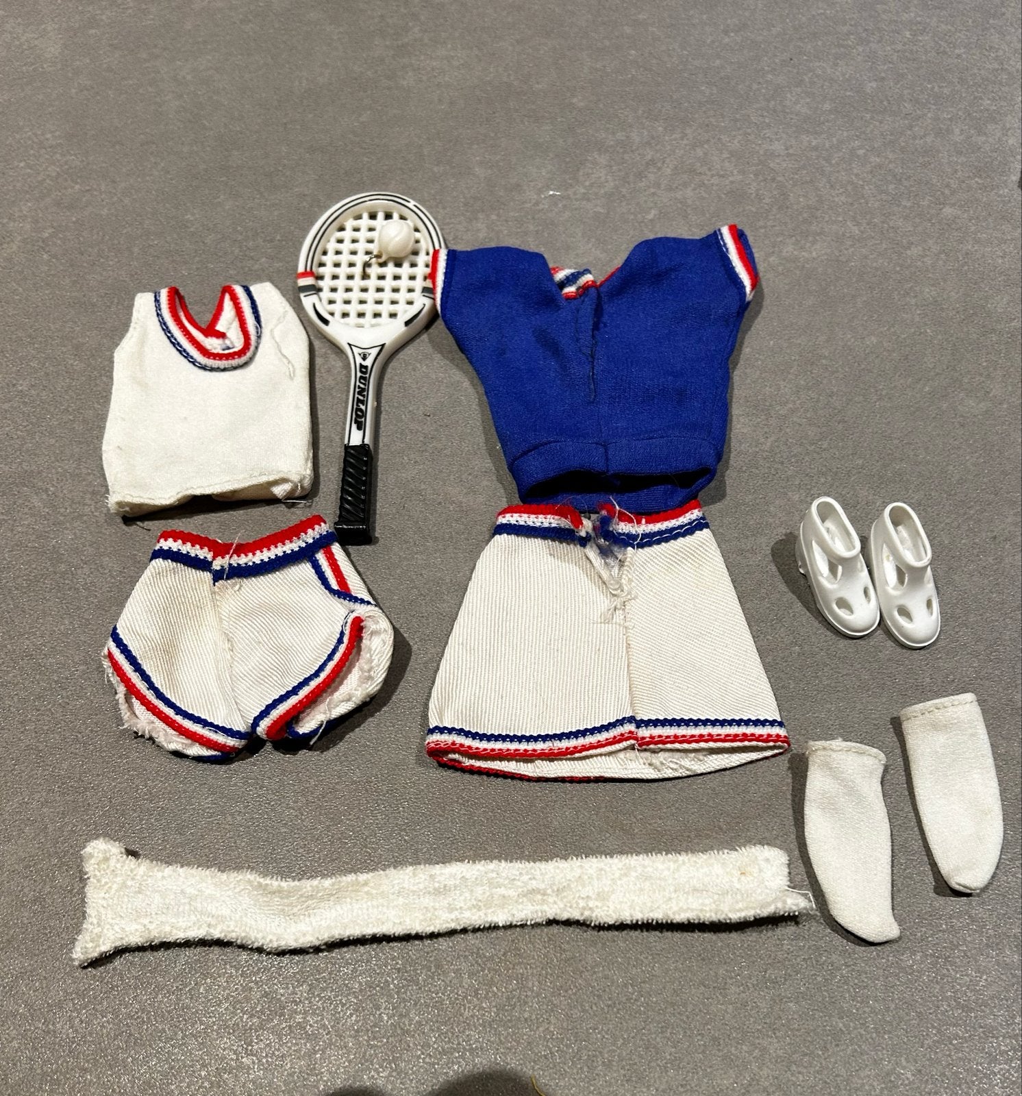 Fleur  tennis outfit met accessoires vintage, Ophalen of Verzenden, Gebruikt, Barbie