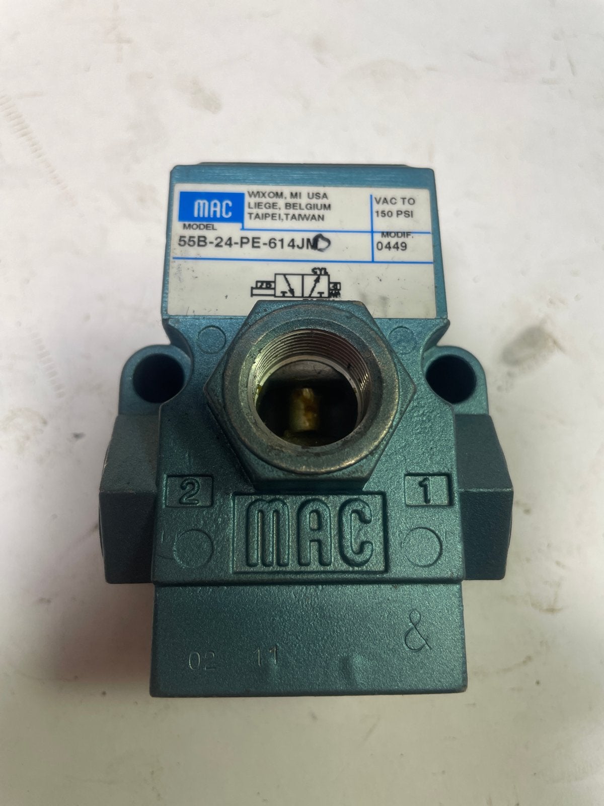 MAC Valves 55-serie pneumatisch ventiel 55B-24-PE-614JM, Ophalen, Nieuw