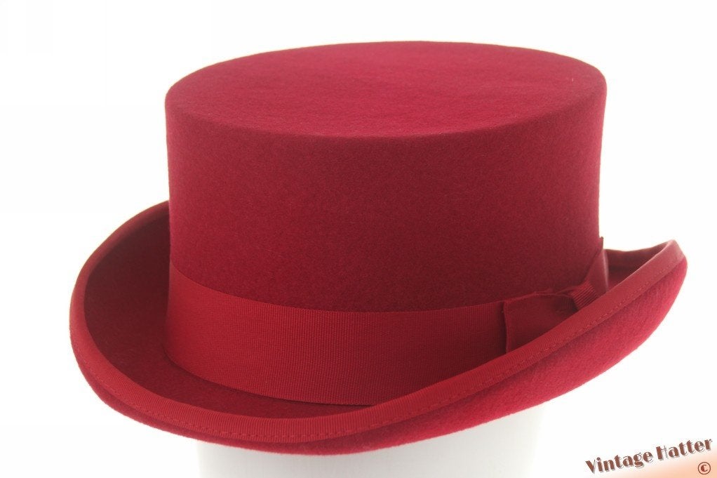 Hoge hoed dressuurhoed rood wolvilt 54-55, 57 en 60,5 nieuw, Ophalen of Verzenden, Nieuw, 57 cm (M, 7⅛ inch) of minder, Hoed