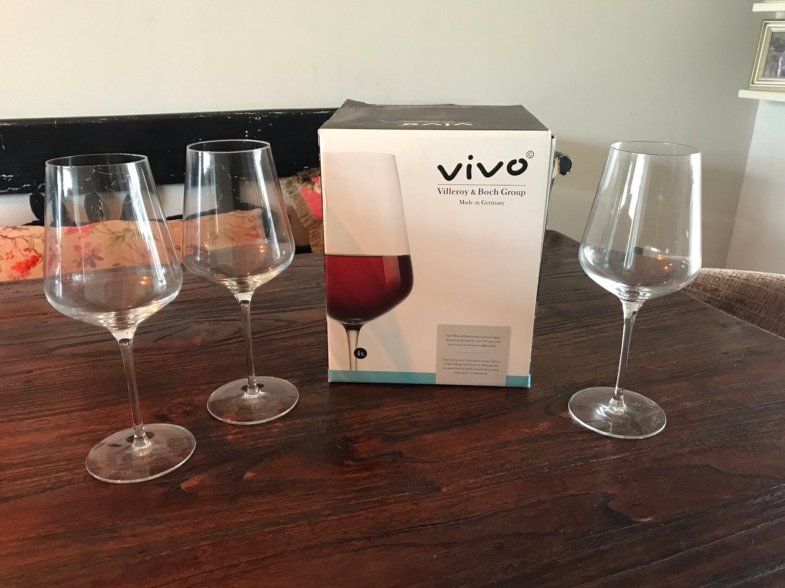 Vivo 3 Rode Wijn Glazen 3, Ophalen, Glas of Glazen, Vivo, Overige stijlen
